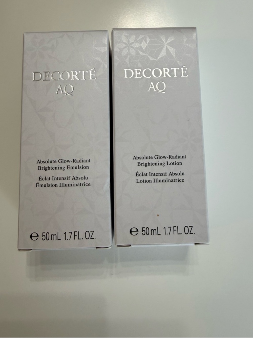 AQ Absolute Glow-Radiant Brightening Emulsion & Brightening Lotion 1.7FL.OZ.